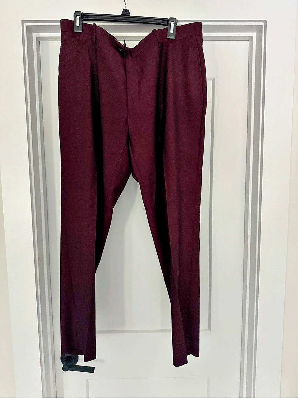 INC International Concepts Trousers Burgundy Waist 36W 32L